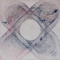 pigment and oil on canvas 50x50cm